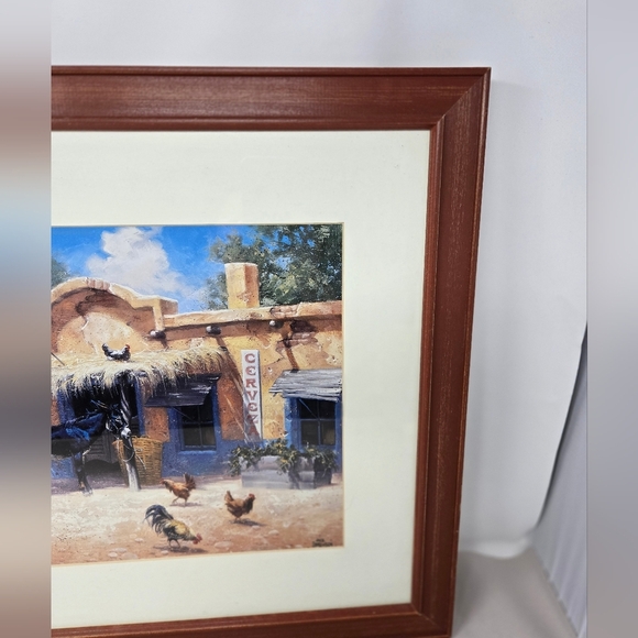 Jack Sorenson Art Print 22.5x18.5 Cantina Donkey-Chickens A Good Place Roost - Picture 3 of 8